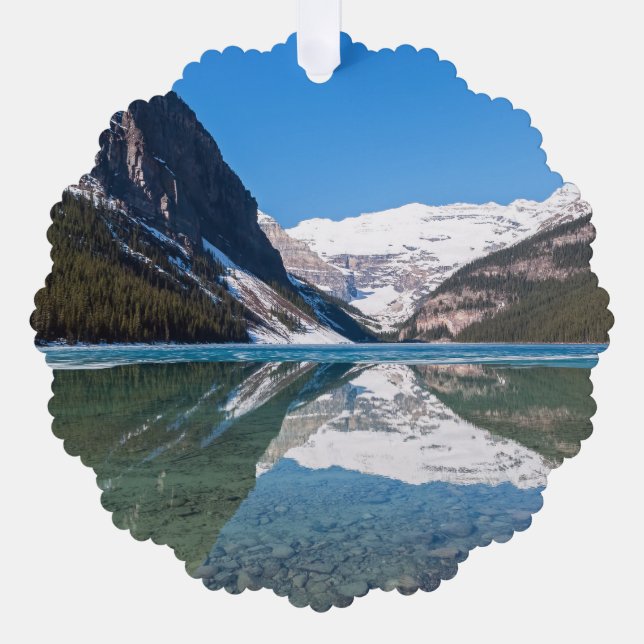 Reflektion über Lake Louise - Banff NP, Kanada Ornament Karte (Vorderseite)