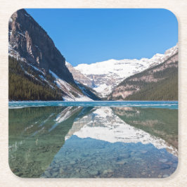 Reflektion über Lake Louise - Banff NP, Kanada Rechteckiger Pappuntersetzer