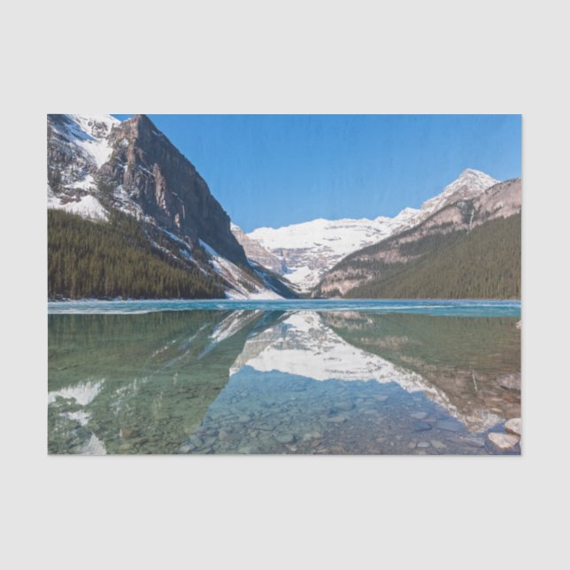 Reflektion über Lake Louise - Banff NP, Kanada Seidenpapier (Vorderseite)