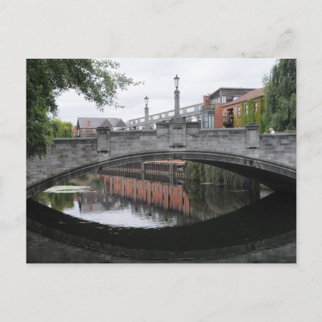 Reflektionen an der Wensum, Norwich Postkarte (Vorderseite)