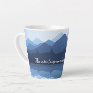 Reflektionen aus blauen Bergen Design Latte Cup Milchtasse
