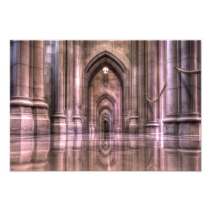 Reflektionen der nationalen Kathedrale von Washing Fotodruck