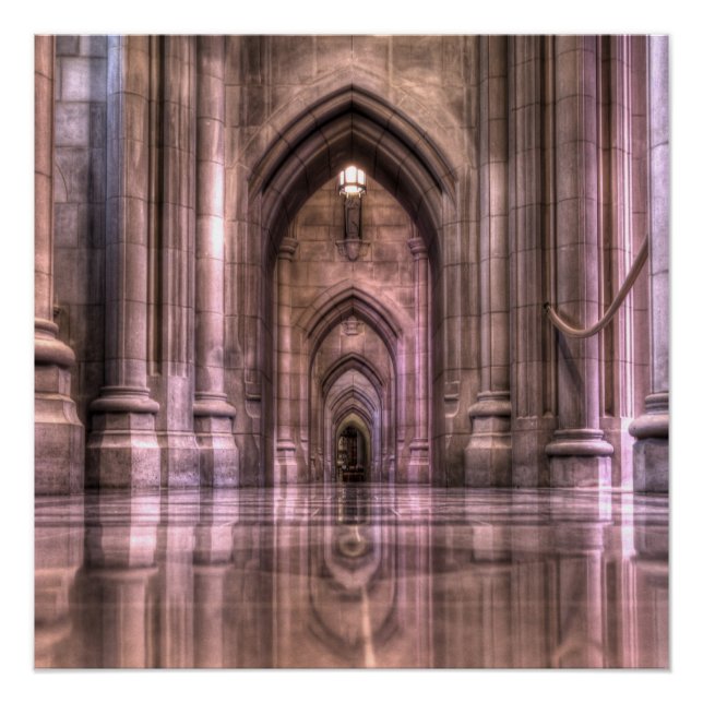 Reflektionen der nationalen Kathedrale von Washing Poster (Vorderseite)