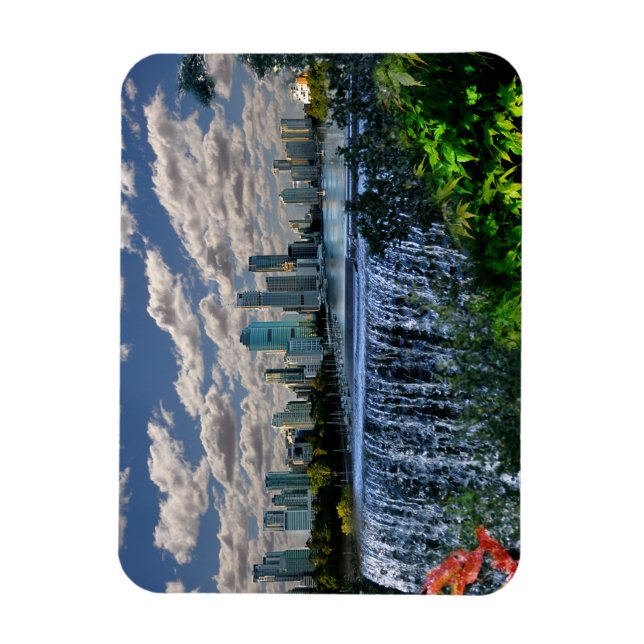 REFLEKTIONEN DER OZ-Brisbane-Wasserfälle Magnet (Vertikal)