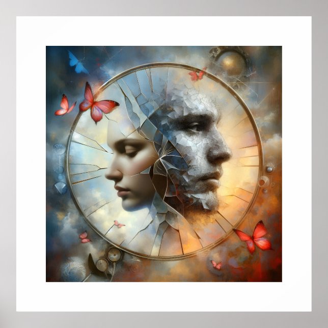 Reflektionen der Wahrheit - Surreales Spiegelposte Poster (Vorne)