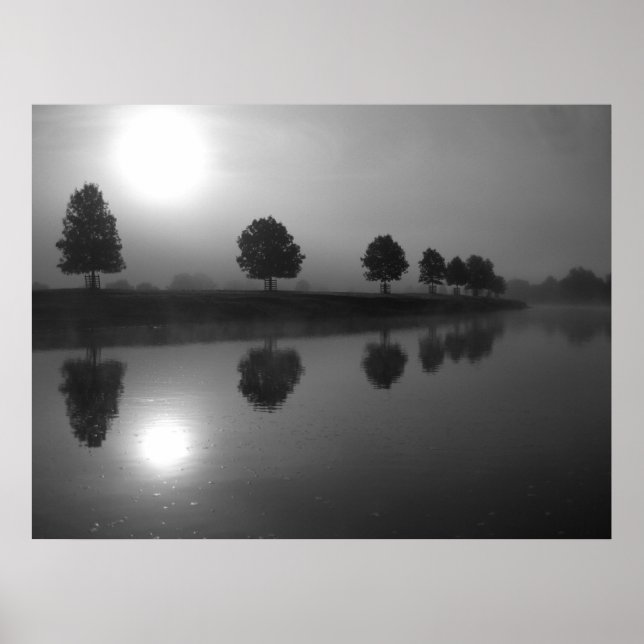 Reflektionen in schwarz und weiß poster (Vorne)