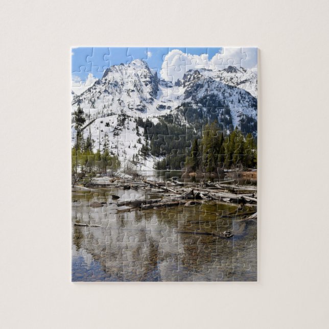 Reflektionen von Teton-Bergströmen - 8x10 - 110 St (Vertikal)