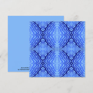 Reflektive blaue Wellen Moderne Kunst des abstrakt Karte