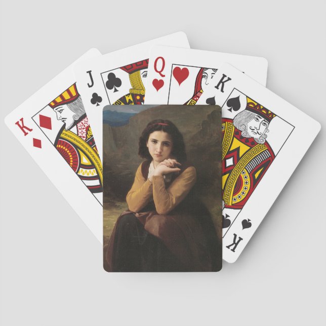 Reflektive Schönheit (Mignon Pensive) 1869 Bouguer Spielkarten (Rückseite)