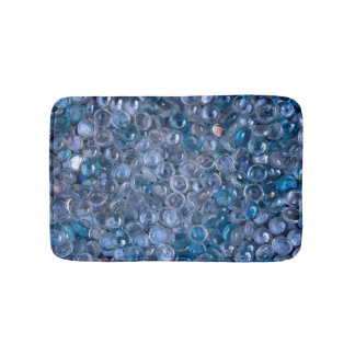 Reflektive wasserblaue und klare Glasmarben Badematte