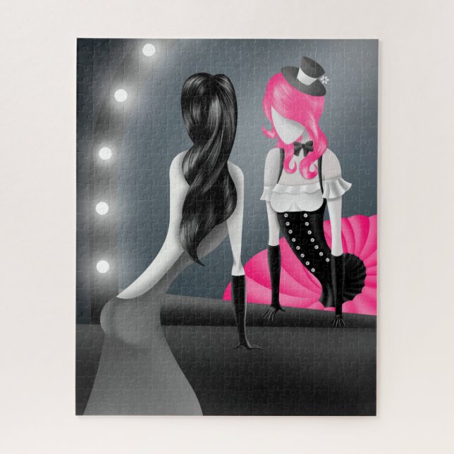 Réflexion clown Cheveux rose Puzzle (Vertical)