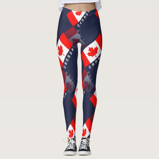 Reflexion der elegantes Ahornblatt-kanadische Leggings (Vorderseite)