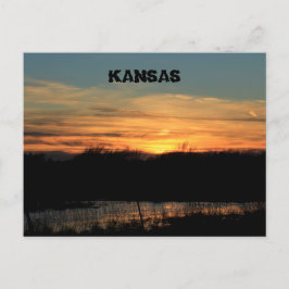 Réflexion du Kansas Sunset. Carte postale.