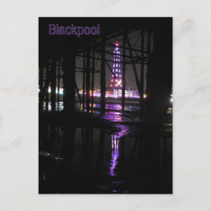 Reflexion im Wasser des Blackpool-Turms, Postkarte