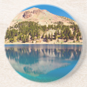 Reflexion über den Helensee, Lassen Sie vulkanisc Sandstein Untersetzer