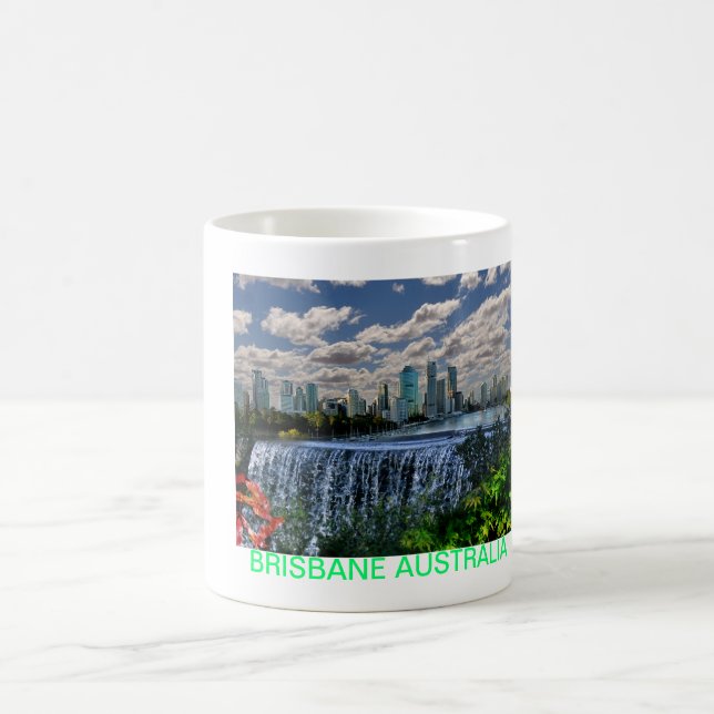 REFLEXIONEN der Fluss-Wasserfälle Unze Brisbane Kaffeetasse (Mittel)