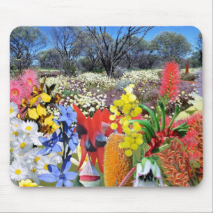 REFLEXIONEN der Unze-Australier-Wildblumen Mousepad