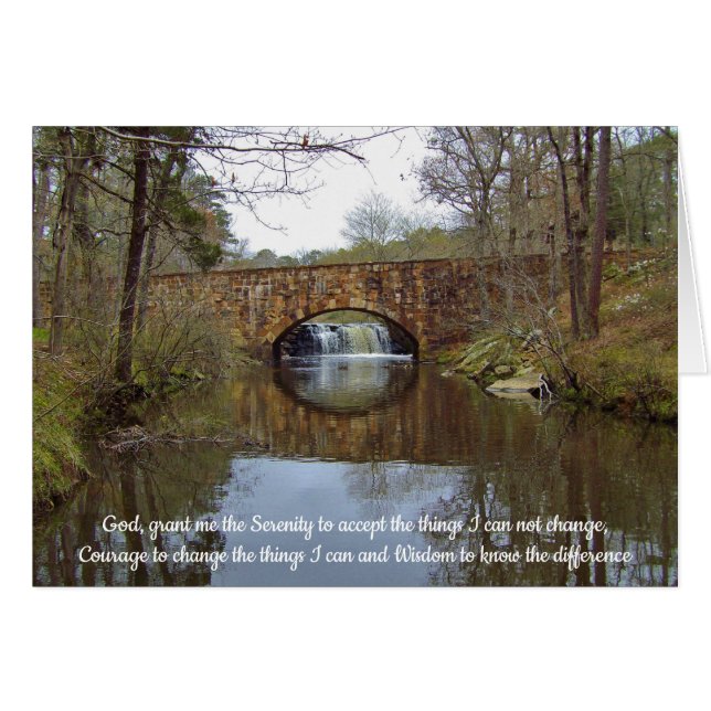 Reflexionen von Brücke Serentity Gebet (Vorderseite (Horizontal))