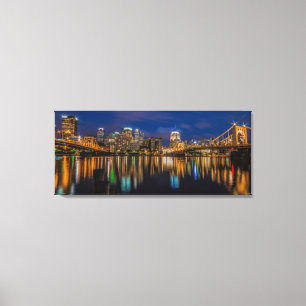 Reflexionen von Pittsburgh Leinwanddruck