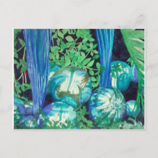 "Réflexions 1" carte postale de peinture à l'aquar