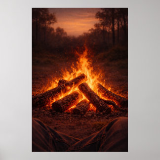 Réflexions autour du feu de camp | Décoration mura