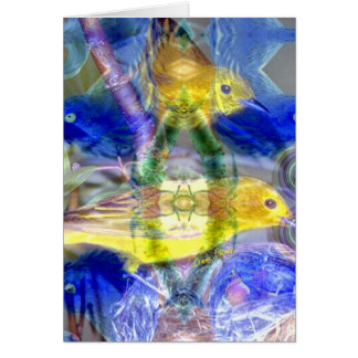 Réflexions de nature I - or et oiseaux bleus