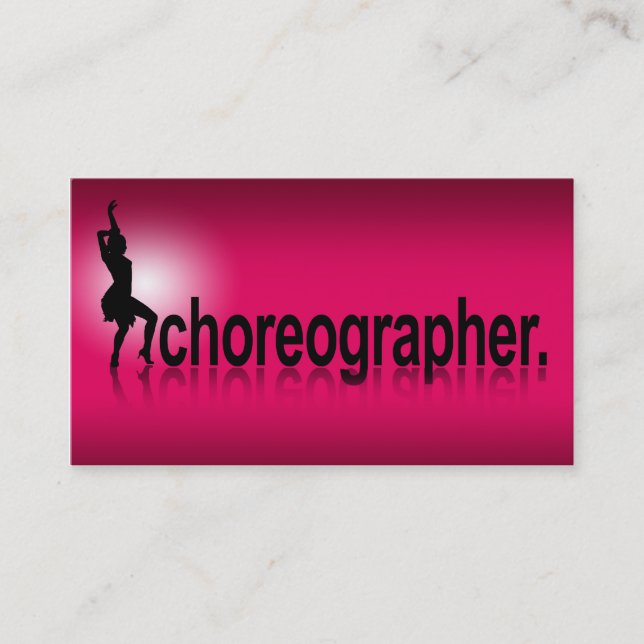 Reflexions-modernes Ikonen-Choreograf | fuschia Visitenkarte (Vorderseite)