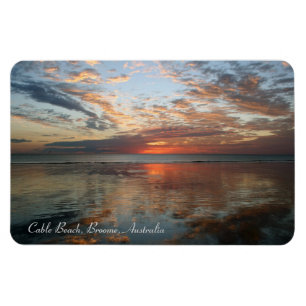 Reflexions-Sonnenuntergang, Kabel-Strand, Broome - Magnet