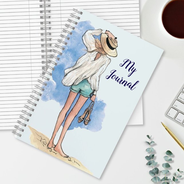 Réflexions sur la plage Mon Journal - Bleu (Créateur téléchargé)