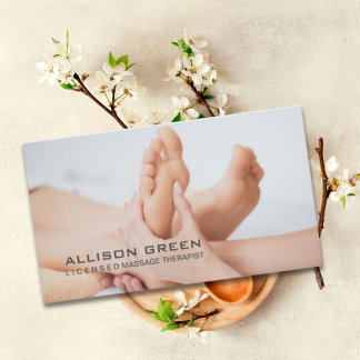 Reflexologie Akupressur Fußmassage Therapeut Visitenkarte