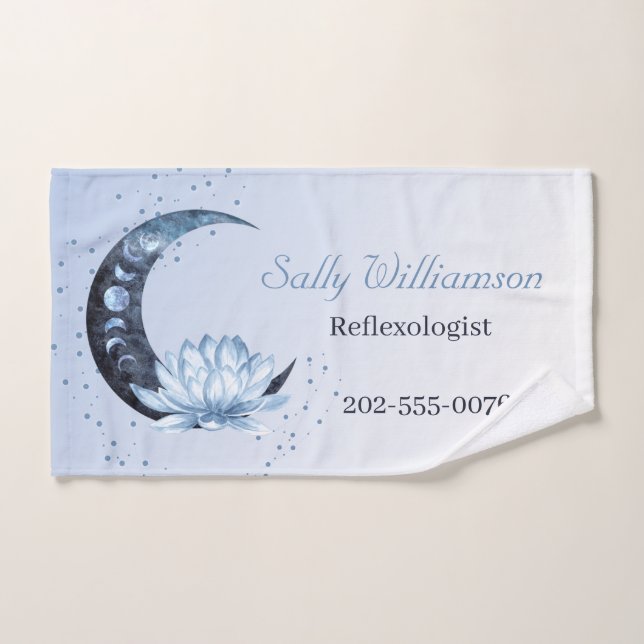 Reflexologie Blauer Lotus Blume Moon Handtuch (Handtuch)