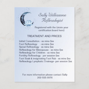 Reflexologie Blue Lotus Blume Business Marketing Flyer