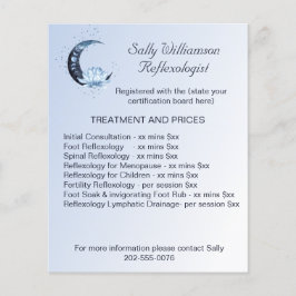 Reflexologie Blue Lotus Blume Business Marketing Flyer