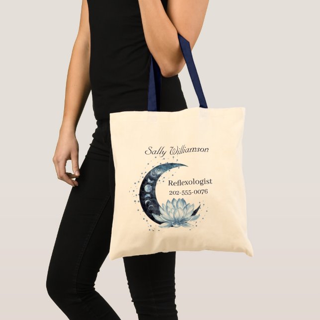 Reflexologie Blue Lotus Blume Business Promotion Tragetasche (Vorderseite (Produkt))