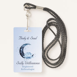 Reflexologie Blue Lotus Blume Moon Business Ausweis