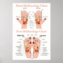 Reflexologie Diagramm 24X36" Poster