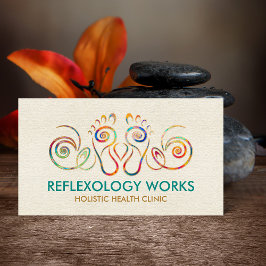 Reflexologie - farbenfrohe Spirale Visitenkarte