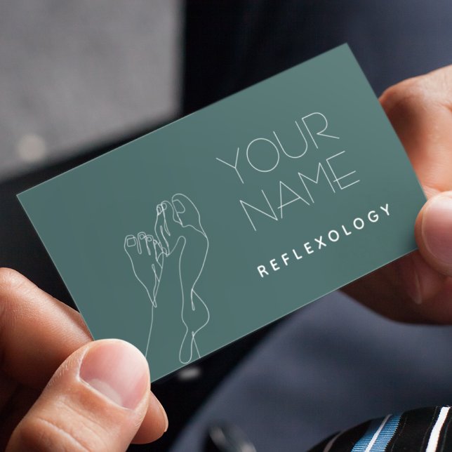 Reflexologie Massage Therapie Fütterung Linie Art  Visitenkarte (Von Creator hochgeladen)