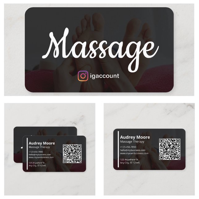 Reflexologie Massage Therapie Vorlagen Design Visitenkarte (Reflexology Massage Therapy Templates Design Business Card
)