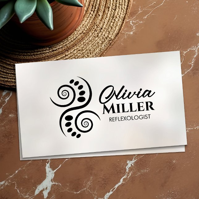 Reflexologie - Schwarzweiß-Ying-Yang-Symbol Visitenkarte (Von Creator hochgeladen)
