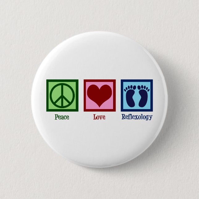 Reflexologin Peace Liebe Reflexology Foot Massage Button (Vorderseite)