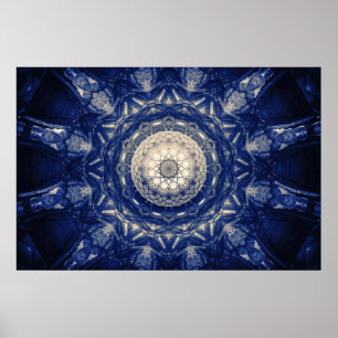 Reflexreaktor Blau Biomechanisches Dystopisches De Poster