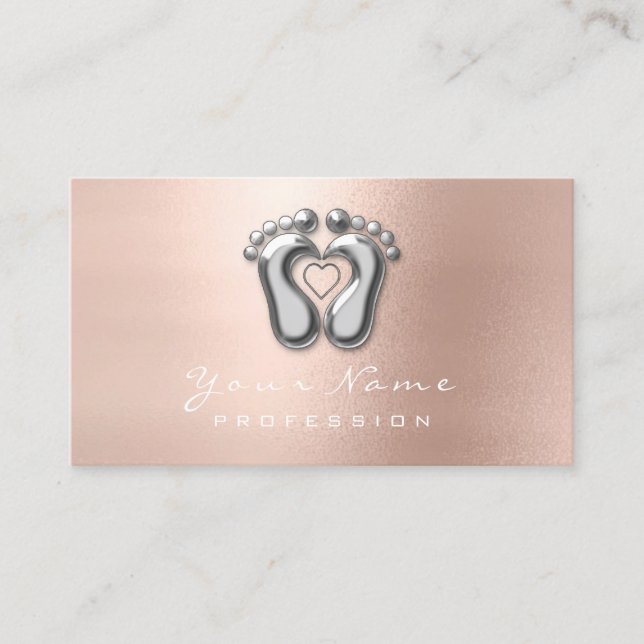 Reflexzonenmassage Therapeut Silver Rose Slonny Visitenkarte (Vorderseite)