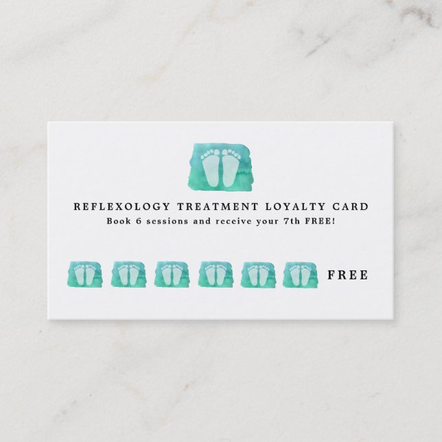Reflexzonenmassageloyalitätskarten-Visitenkarte Treuekarte (Vorderseite)