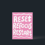 REFOCUS NEUSTARTEN FUSSBubble Letters INSPO Postkarte<br><div class="desc">Handgemachte Kunst für Sie! Passen Sie mit Ihrem eigenen Text an oder ändern Sie die Farben. Karo meinen Shop für viel mehr Farben und Designs oder lass mir wissen,  wenn Sie etwas Sonderanfertigungen wollen!</div>