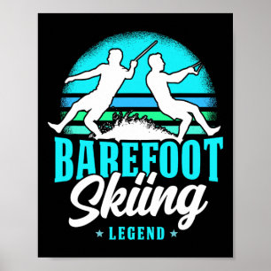 Refoot Skifahren Legend Retro Style Wassersportski Poster