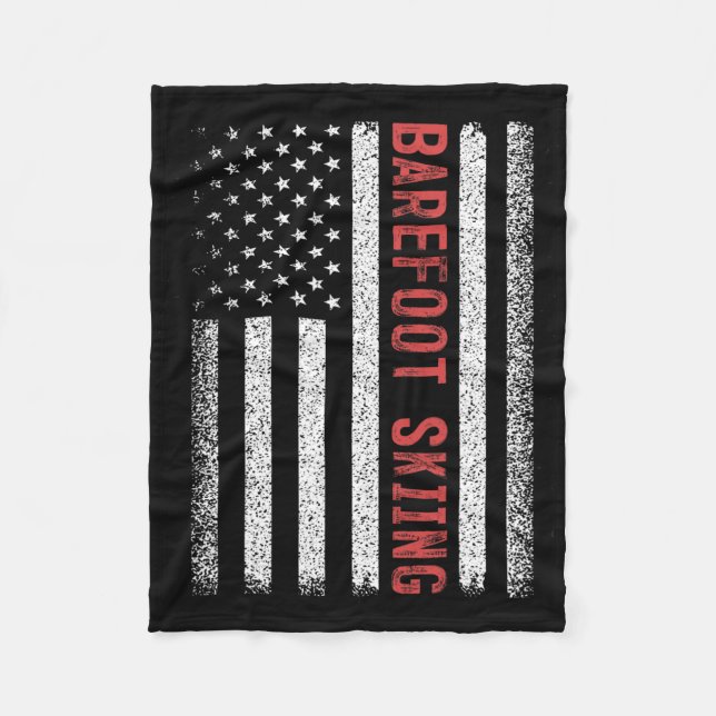 Refoot Skiing American Flag 4. Juli Fleecedecke (Vorderseite)