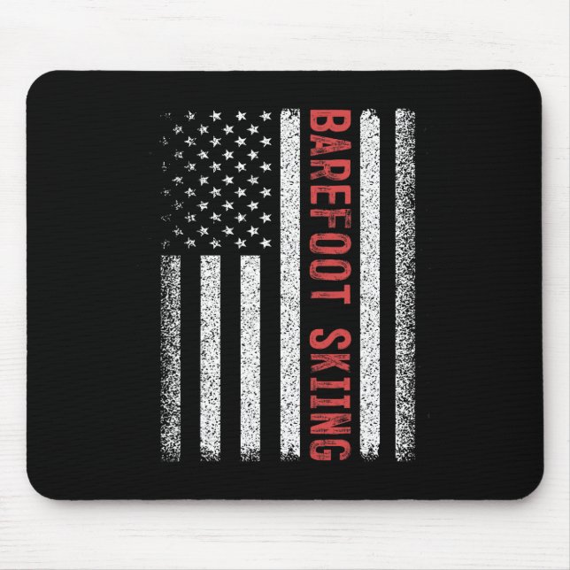 Refoot Skiing American Flag 4. Juli Mousepad (Vorne)