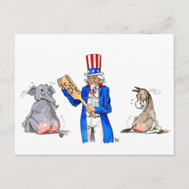 Reform Party Paddel Postkarte (Vorderseite)