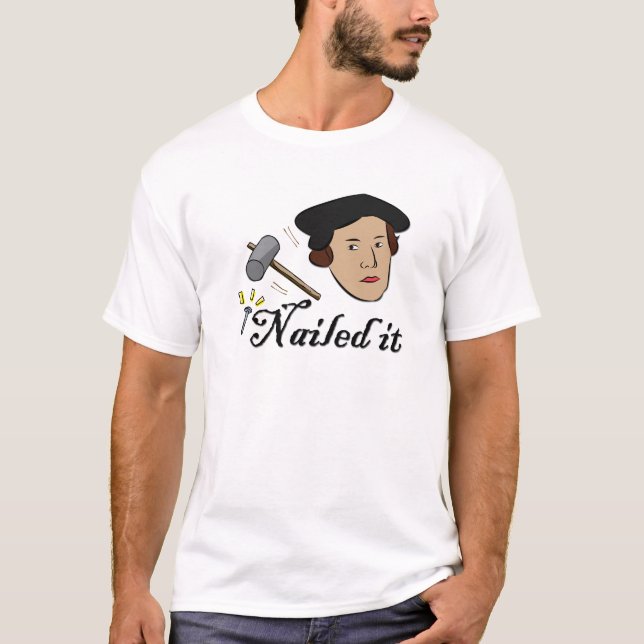 Reformation Day Martin Luther Christliches Geschen T-Shirt (Vorderseite)